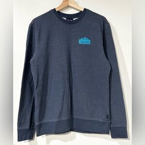 Patagonia Mens Range Station Cotton Midweight Crew Sweatshirt Navy Blue S‎